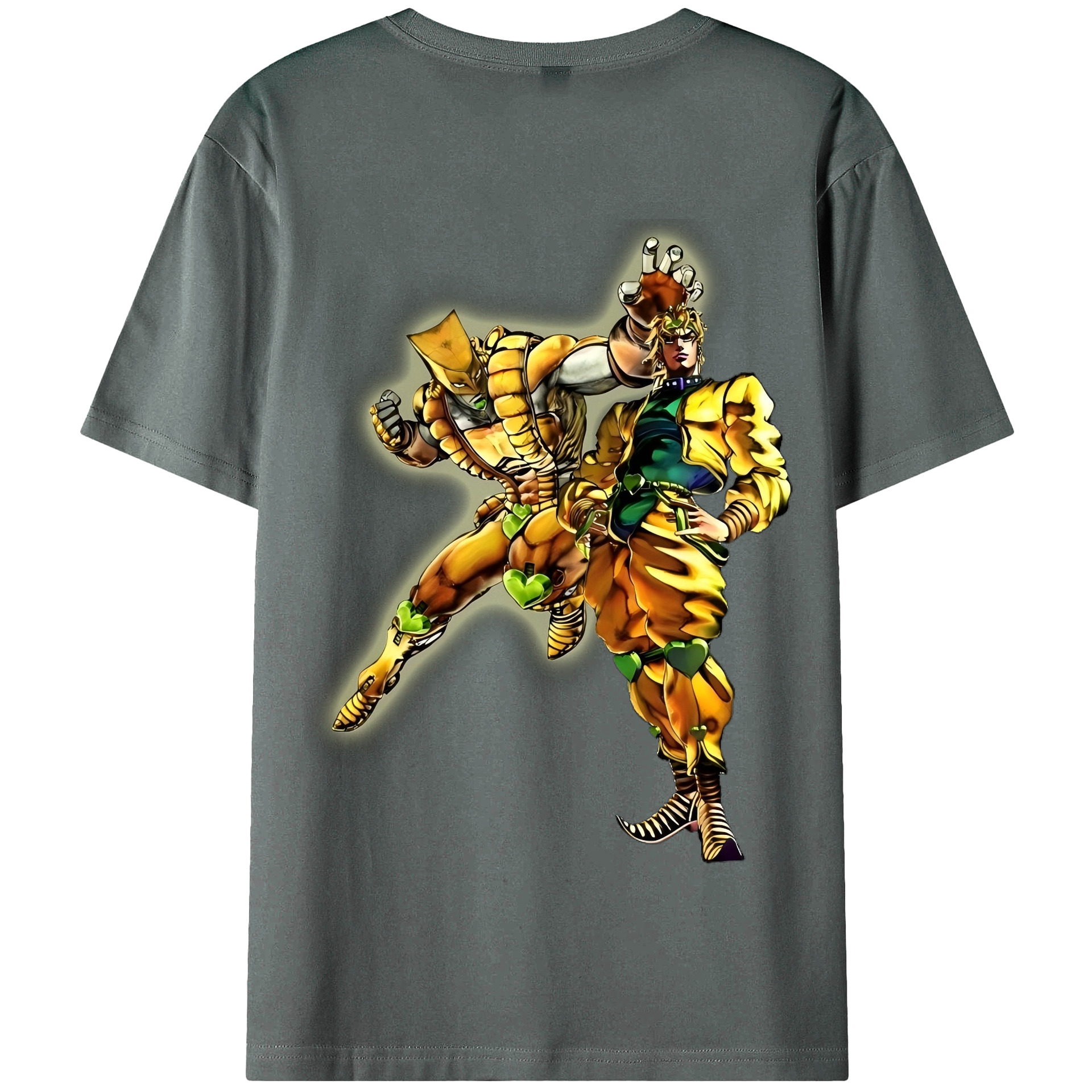 （画像用） ジョジョの奇妙な冒険 ディオ?ブランドー JoJo's Bizarre Adventure Dio Brando 綿100％半袖Tシャツ（背面プリント）